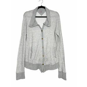 Johnny Was Gray Button-Up Cardigan